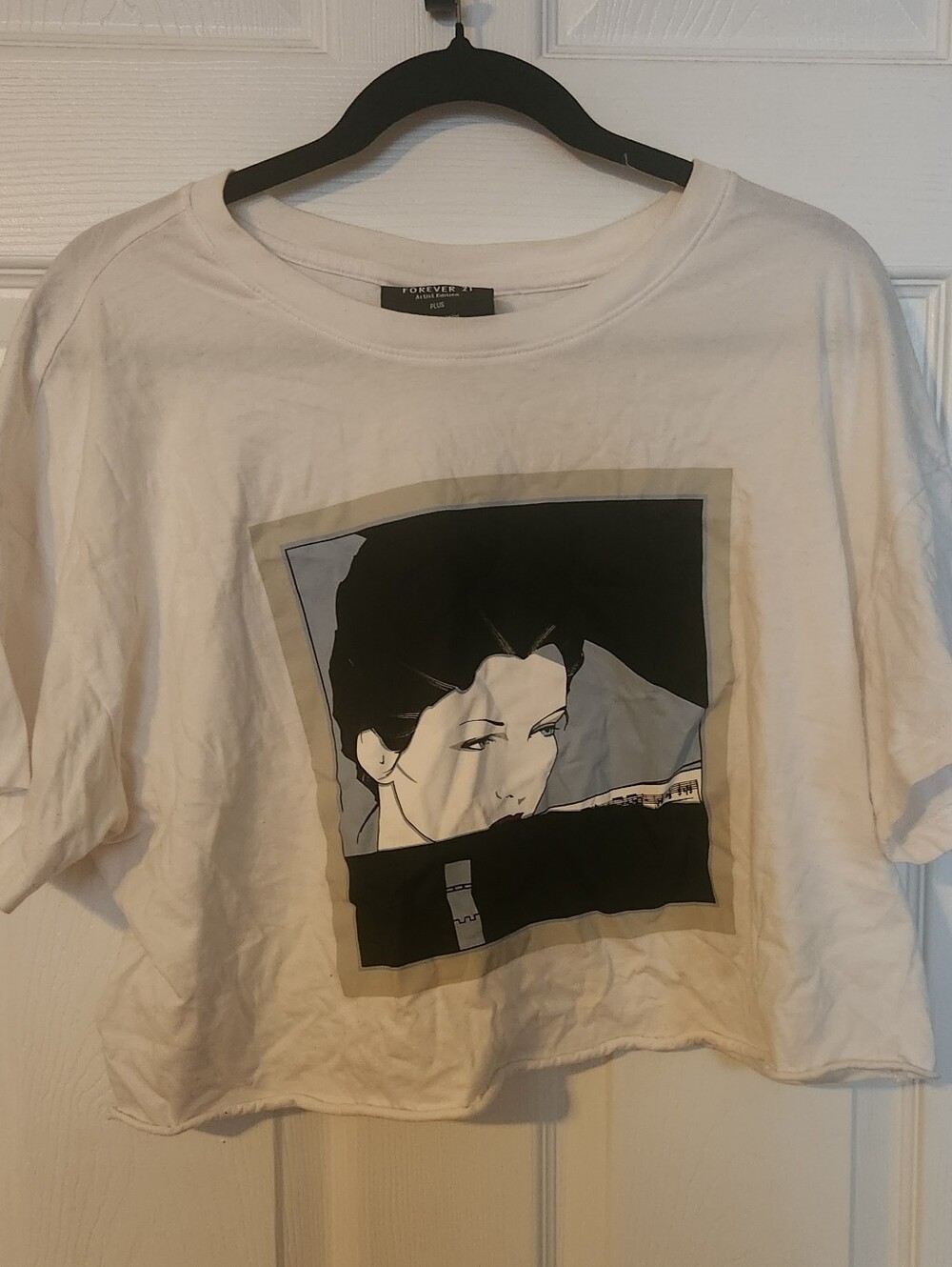 Forever 21 White Tee with Patrick Nagel Graphic
